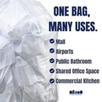 Plasticplace 40-45 Gallon High-Density Trash Bags, 250 Count, Clear, 40 x 48 in, 16 microns