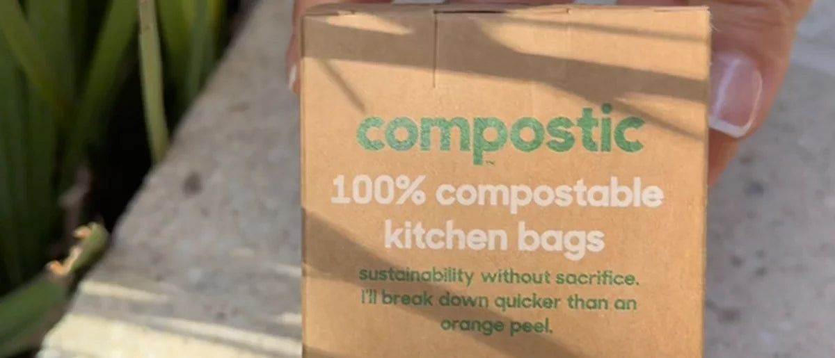 Compostic 3 Gallon Compostable Trash Bags, 24 Count
