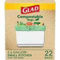 Glad Compostable Trash Bags, 22 Count, Unscented