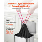 VEVOR 30 Gallon Drawstring Heavy-Duty Recycling Bags, 50 Count, Black