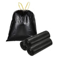 Unique Bargains Drawstring Bathroom Trash Bags, 100 Count, Unscented, Black, Easy-Dispense