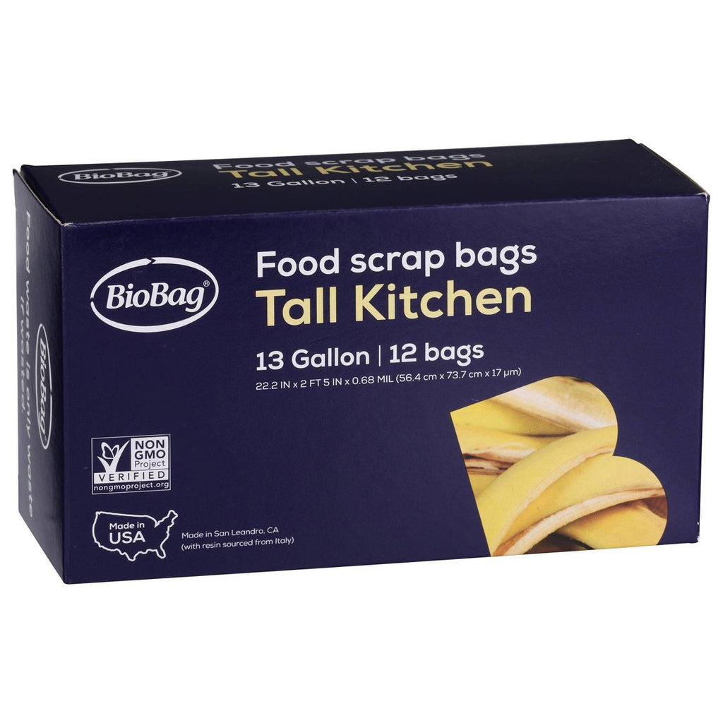 BioBag 13 Gallon Compostable Trash Bags, 12 Count