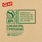 Glad Compostable Trash Bags, 22 Count, Unscented
