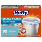 Hefty Small Trash Bags, 52 Count, Ocean Water