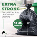 EconoHome 55-60 Gallon Heavy-Duty Contractor Trash Bags, 100 Count, 2.8 mil