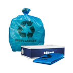 Plasticplace 12-16 Gallon Recycling Bags, 250 Count, Blue
