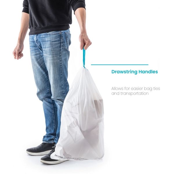 Home Zone Living 5 Gallon Drawstring Recycling Bags, Code 20R, 60 Count