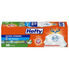 Hefty 13 Gallon Drawstring Tall Kitchen Trash Bags, 20 Count, Tea Tree and Eucalyptus