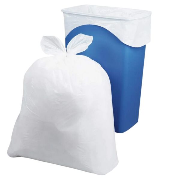 Plasticplace 8 Gallon Trash Bags, 110 Count, White, 22 x 24 in
