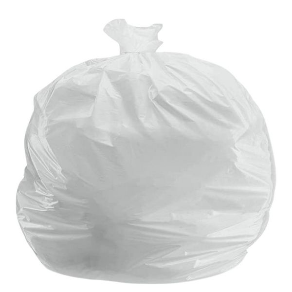 Plasticplace 13 Gallon Trash Bags, 180 Count, White, 23.5 x 28 in, 0.7 mil