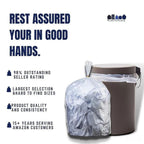 Plasticplace 7-10 Gallon High-Density Trash Bags, 100 Count, Clear, 24 x 24 in, 8 microns