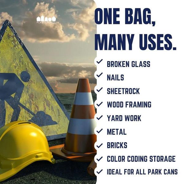 Plasticplace 32-33 Gallon Trash Bags, 100 Count, Yellow, 33 x 39 in, 1.5 mil