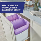 Hefty 13 Gallon UltraStrong Fabuloso Drawstring Tall Kitchen Trash Bags, 20 Count, Lavender