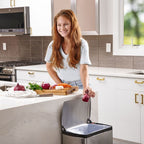 Plasticplace 14.5-21 Gallon / 55-80 L Trash Bags, Compatible with simplehuman Code U, 100 Count, White, 27 x 32 in
