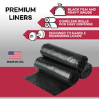 Dealmed 40-45 Gallon Trash Bags, Black, 40 x 46 in, 1.2 mil