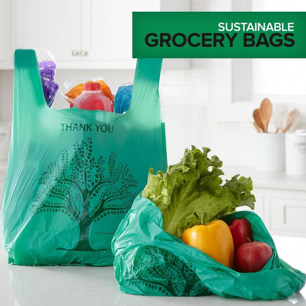 Shopping Bags with Handles, 200 Count