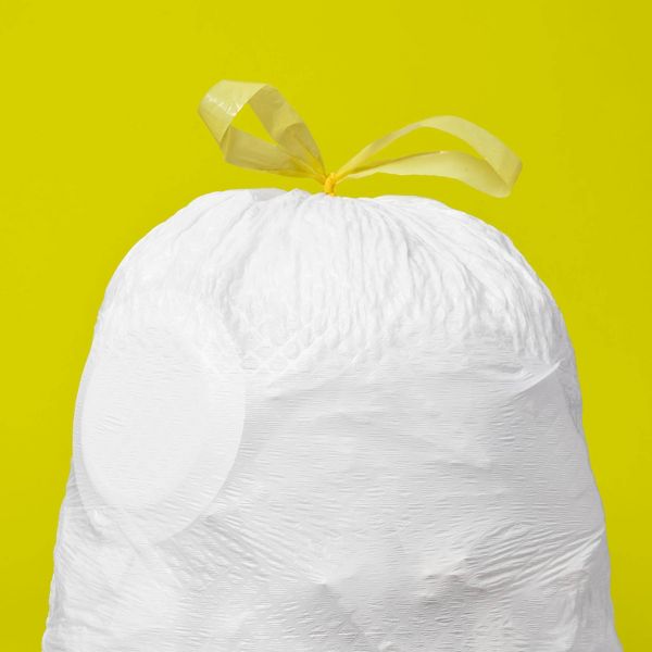 up&up 13 Gallon Drawstring Tall Kitchen Trash Bags, 25 Count, Lemon