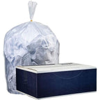 Watson 33 Gallon Trash Bags, 250 bags/case, Clear, 33 x 40 in, 16 microns