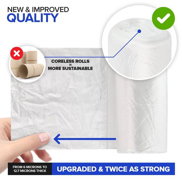 4 Gallon Small Trash Bags, 200 Count, Unscented
