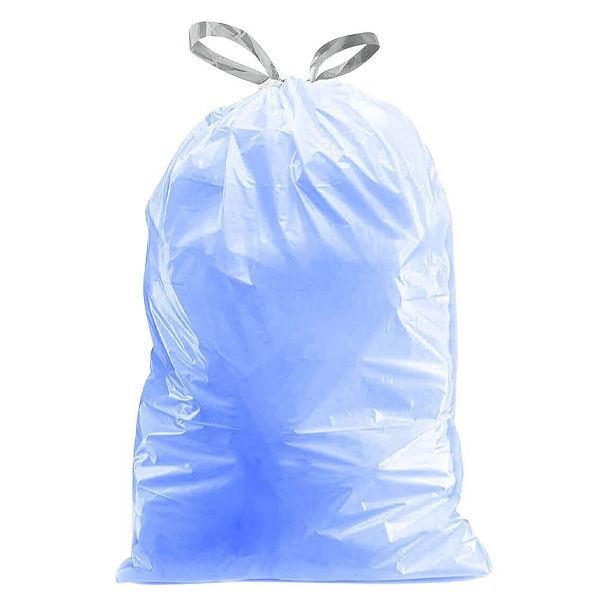 Plasticplace 4.2-4.8 Gallon Drawstring Trash Bags, Compatible with simplehuman Code V, 100 Count, Blue, 14.5 x 28 in