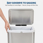 50 L / 13 Gallon Drawstring Heavy-Duty High-Density Tall Kitchen Trash Bags, 40 Count, HDPE, 26 x 29 in