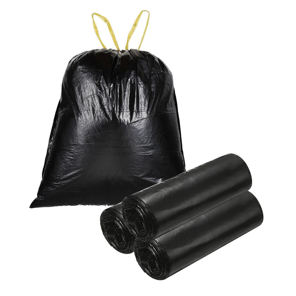 Unique Bargains Drawstring Bathroom Trash Bags, 120 Count, Unscented, Easy-Dispense