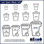 Plasticplace 42 Gallon Trash Bags, 100 Count, Black, 40 x 47 in, 1.7 mil equivalent