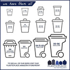 Plasticplace 32-33 Gallon Extra-Clear Recycling Bags, 100 Count, Clear, 33 x 39 in, 1.2 mil