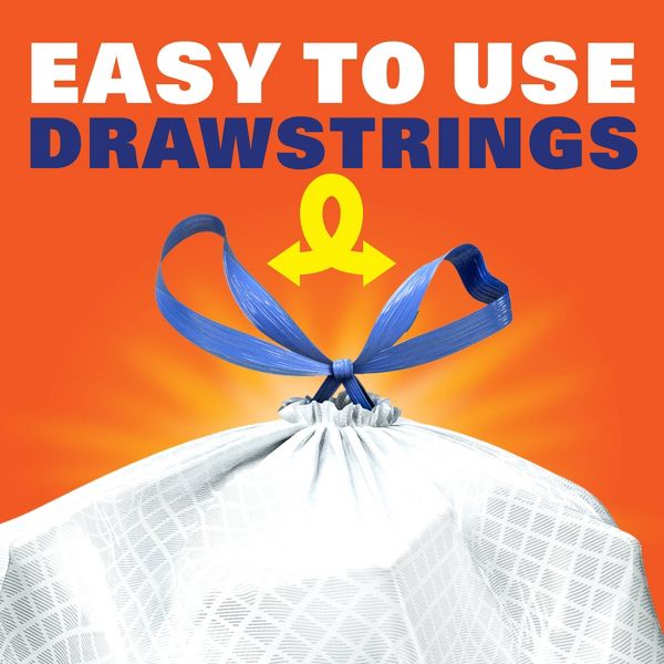 Hefty 13 Gallon Drawstring Tall Kitchen Trash Bags, 100 Count